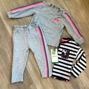 Joules bundle sweatshirt, sweatpants, and long sleeve (NWT)